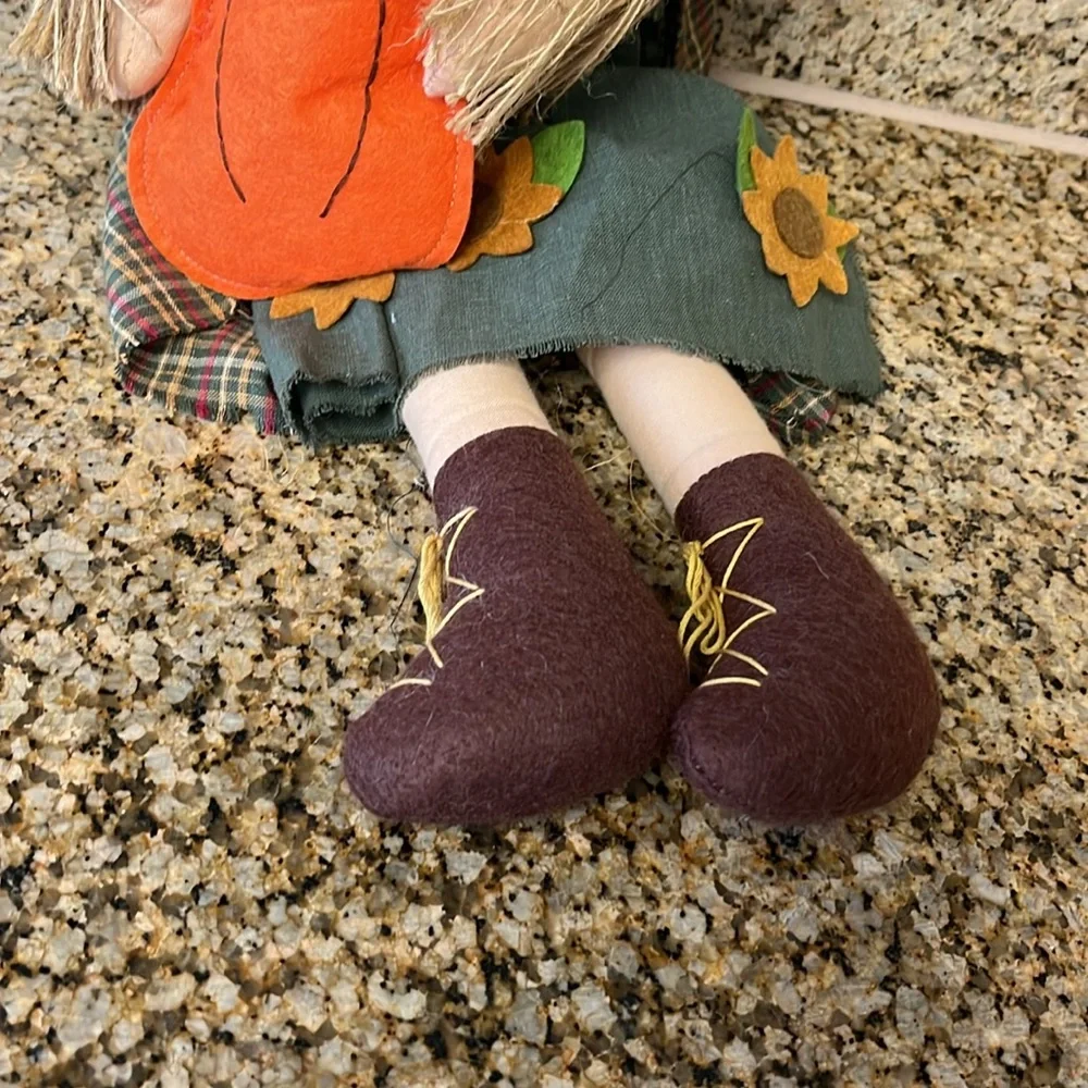 Fall Scarecrow Doll with Pumpkin